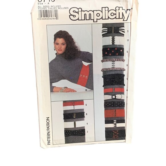 Simplicity Vintage Sewing Pattern 9363 For 1980s Belts - Retro Fashion Accessory - Picture 1 of 2